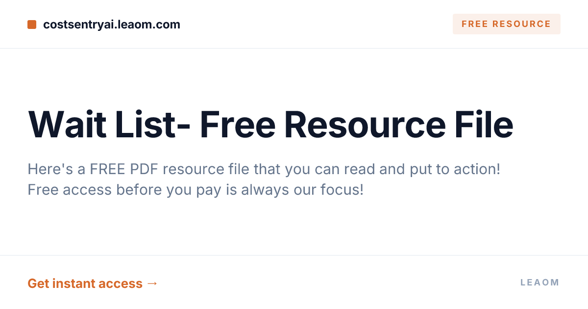 Wait List- Free Resource File